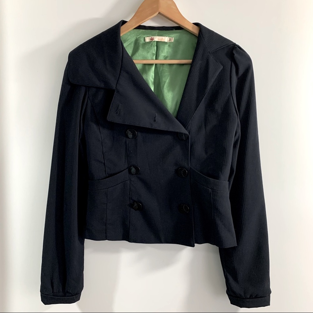 Tulle Anthropologie Double Breasted Blazer